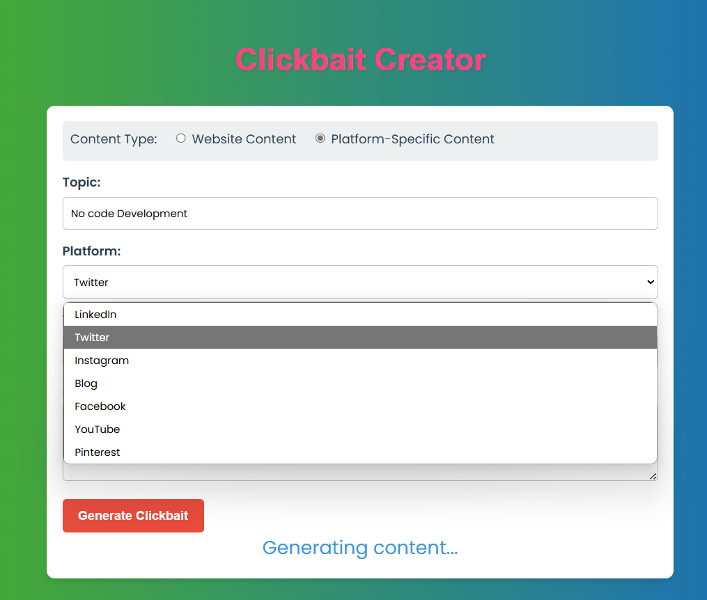 Clickbait Creator