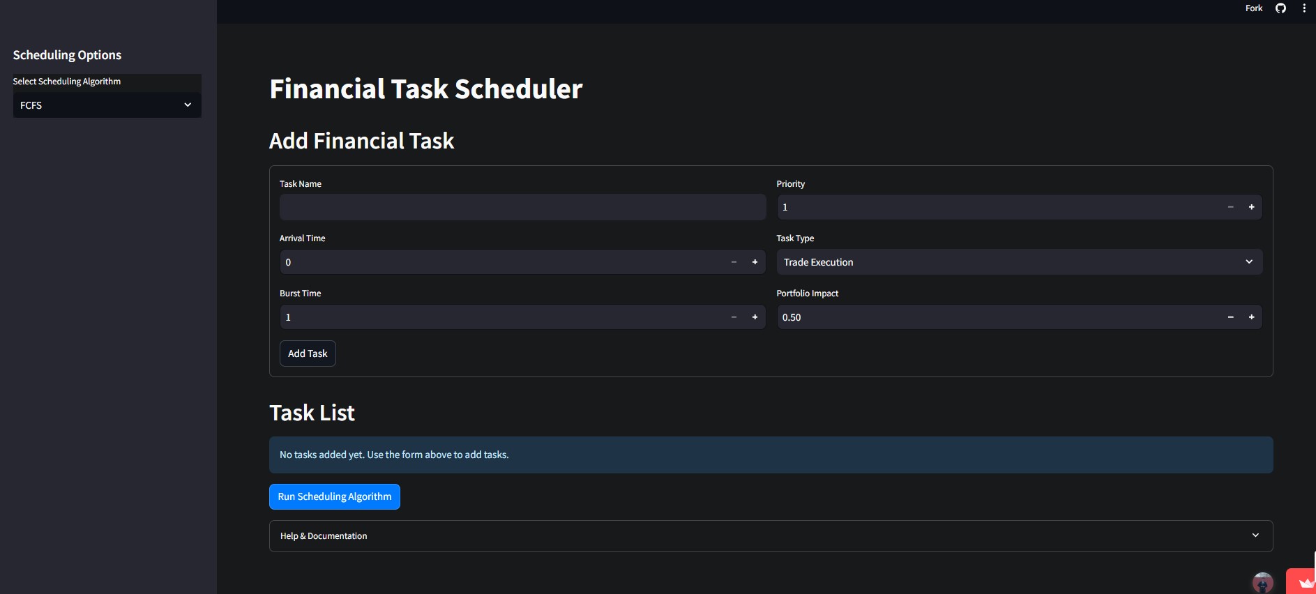 Financial Task Scheduler